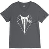 tuxedo wedding marriage prom holiday fancy dress cool geek nerd V-Neck Tee