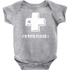 i'm with player Baby Onesie