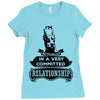 I Am Doberman Pinscher Actually In A Very Commited Relationship Ladies Fitted T-Shirt