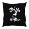 i have a great dane Throw Pillow