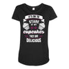 baking   it's ok to stare at my cupcakes Maternity Scoop Neck T-shirt