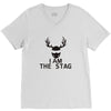 i am the stag stag night hen wedding mens V-Neck Tee