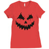 pumpkin face Ladies Fitted T-Shirt