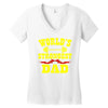 strongest dad Women's V-Neck T-Shirt
