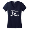 don't touch my bike funy Women's V-Neck T-Shirt