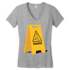 caution bananas Women's V-Neck T-Shirt