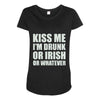 kiss me i'm drunk or irish Maternity Scoop Neck T-shirt