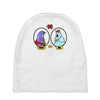 eggplant wizard and king hippo Baby Beanies