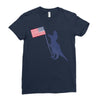 Patriotic T-Rex Ladies Fitted T-Shirt