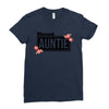 blessed aunitie with flower Ladies Fitted T-Shirt