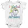 unicorns are born in september cute unicorn Baby Bodysuit