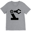 black robot V-Neck Tee
