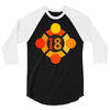 orange 18 3/4 Sleeve Shirt