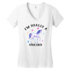 i'm really a unicorn Women's V-Neck T-Shirt