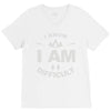 i know i am difficult ski mountain V-Neck Tee