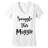 Snuggle this Muggle Women's V-Neck T-Shirt