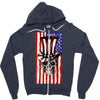july 4th skull Zipper Hoodie