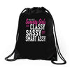 classy sassy Drawstring Bags