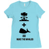 nuke the whales Ladies Fitted T-Shirt