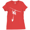 uh 1 huey air attack helicopter vinyl decal fire fighting cdf usfs Ladies Fitted T-Shirt