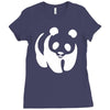 panda bear sticker vinyl decal   cute animal art car window bumper Ladies Fitted T-Shirt