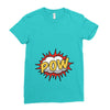 POW! Funny Explosion Cartoon Ladies Fitted T-Shirt