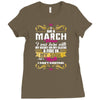 i am a march women Ladies Fitted T-Shirt