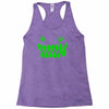 fun monster face, eat, beast, Racerback Tank