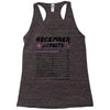 December Girl Facts Sagittarius Racerback Tank