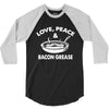 love peace and bacon grease 3/4 Sleeve Shirt