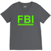 mens fbi print casual slim V-Neck Tee