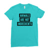 animals are not ingredients Ladies Fitted T-Shirt