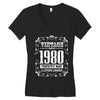 vintage made in 1980 perfectly aged a living legend Women's V-Neck T-Shirt