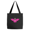 breast cancer wonder woman Tote Bags