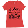 This Teacher Survived The 2016 2017 School Year Ladies Fitted T-Shirt