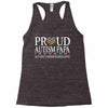 proud autism papa Racerback Tank