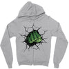 Hulk Fist Zipper Hoodie