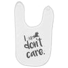 i don't care Baby Bibs