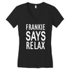 frankie says relax retro vintage Women's V-Neck T-Shirt