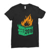 2016 dumpster fire (2) Ladies Fitted T-Shirt