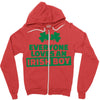everyone loves an irish boy Zipper Hoodie