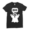 Ghost Boo Ladies Fitted T-Shirt