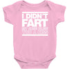 i didn't fart mens funny Baby Onesie