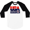 usa basketball logo 3/4 Sleeve Shirt