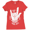 stand for heavy metal Ladies Fitted T-Shirt