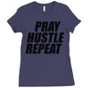 pray hustle repeat Ladies Fitted T-Shirt
