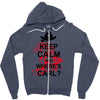 keep calm and where's carl tshirt the walking zombie tee apocalypes fu Zipper Hoodie