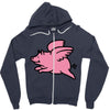 flying pig Zipper Hoodie