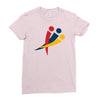 red blu yellow Ladies Fitted T-Shirt