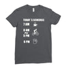today's beer schedule cycling 6am Ladies Fitted T-Shirt